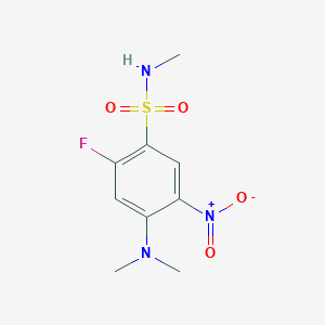molecular formula C9H12FN3O4S B1401224 4-Dimethylamino-2-fluoro-N-methyl-5-nitro-benzenesulfonamide CAS No. 1301761-75-0