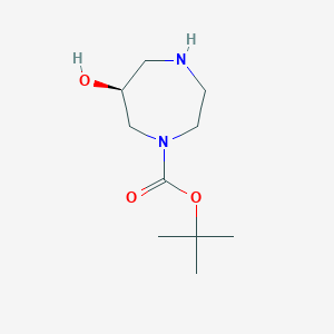 molecular formula C10H20N2O3 B14012262 tert-butyl (6S)-6-hydroxy-1,4-diazepane-1-carboxylate 