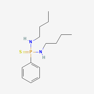 molecular formula C14H25N2PS B14012304 N-(butylamino-phenyl-phosphinothioyl)butan-1-amine CAS No. 18995-00-1