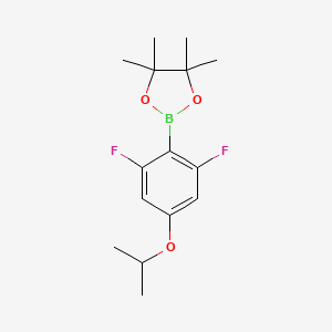 molecular formula C15H21BF2O3 B1401231 2-(2,6-Difluoro-4-isopropoxyphenyl)-4,4,5,5-tetramethyl-1,3,2-dioxaborolane CAS No. 1395282-52-6