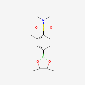 molecular formula C16H26BNO4S B1401232 N-ethyl-2,N-dimethyl-4-(4,4,5,5-tetramethyl-[1,3,2]dioxaborolan-2-yl)-benzenesulfonamide CAS No. 1396777-21-1