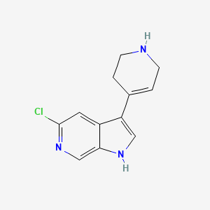 molecular formula C12H12ClN3 B14012323 5-Chloro-3-(1,2,3,6-tetrahydropyridin-4-yl)-1h-pyrrolo[2,3-c]pyridine 