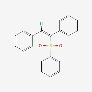 molecular formula C20H16O2S B14012333 [(Z)-1,2-diphenylethenyl]sulfonylbenzene CAS No. 53105-00-3
