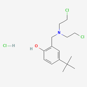 molecular formula C15H24Cl3NO B14012346 2-[Bis(2-chloroethyl)aminomethyl]-4-tert-butyl-phenol CAS No. 92725-09-2