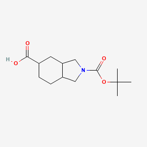 molecular formula C14H23NO4 B1401236 2-(tert-Butoxycarbonyl)octahydro-1H-isoindole-5-carboxylic acid CAS No. 1250885-00-7