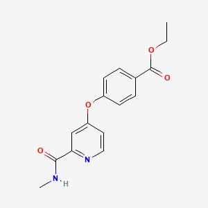 molecular formula C16H16N2O4 B14012397 Ethyl 4-{[2-(methylcarbamoyl)pyridin-4-yl]oxy}benzoate CAS No. 827025-42-3