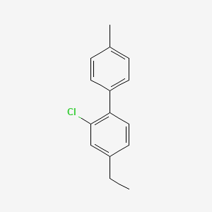 molecular formula C15H15Cl B14012412 2-Chloro-4-ethyl-4'-methyl-1,1'-biphenyl 