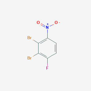 molecular formula C6H2Br2FNO2 B1401243 1,2-Dibromo-3-fluoro-6-nitrobenzene CAS No. 1806350-70-8