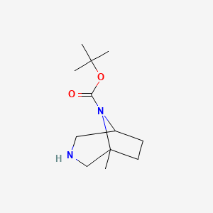 molecular formula C12H22N2O2 B14012433 Tert-butyl 1-methyl-3,8-diazabicyclo[3.2.1]octane-8-carboxylate 