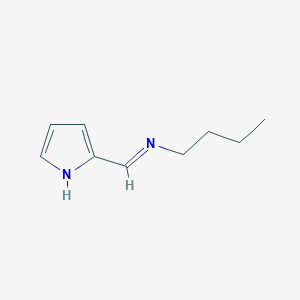 molecular formula C9H14N2 B14012435 N-[(E)-pyrrol-2-ylidenemethyl]butan-1-amine CAS No. 77934-44-2