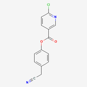 molecular formula C14H9ClN2O2 B14012445 4-(Cyanomethyl)phenyl 6-chloronicotinate 