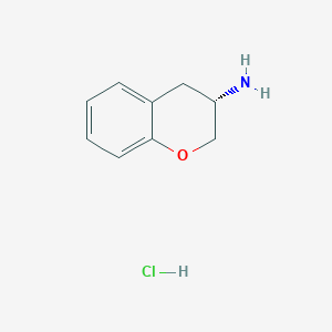 molecular formula C9H12ClNO B1401249 (S)-chroman-3-amine hydrochloride CAS No. 59108-54-2