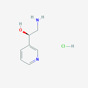 molecular formula C7H11ClN2O B1401250 (R)-2-Amino-1-(pyridin-3-yl)ethanol hydrochloride CAS No. 1038594-01-2