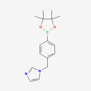 molecular formula C16H21BN2O2 B1401254 1-[4-(4,4,5,5-Tetramethyl-[1,3,2]dioxaborolan-2-yl)-benzyl]-1H-imidazole CAS No. 1351478-35-7