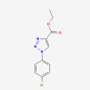 molecular formula C11H10BrN3O2 B14012583 ethyl 1-(4-bromophenyl)-1H-1,2,3-triazole-4-carboxylate 