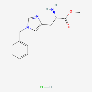 molecular formula C14H18ClN3O2 B1401261 (S)-Methyl 2-amino-3-(1-benzyl-1H-imidazol-4-yl)propanoate hydrochloride CAS No. 274927-61-6