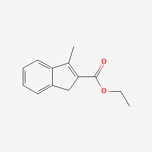 molecular formula C13H14O2 B14012622 Ethyl 3-methyl-1H-indene-2-carboxylate 
