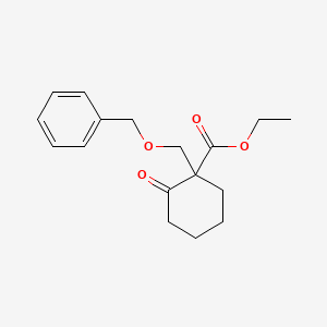molecular formula C17H22O4 B14012625 Ethyl 2-oxo-1-(phenylmethoxymethyl)cyclohexane-1-carboxylate CAS No. 36370-29-3