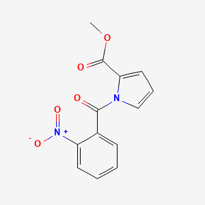 molecular formula C13H10N2O5 B14012668 Methyl 1-(2-nitrobenzoyl)pyrrole-2-carboxylate CAS No. 82635-51-6