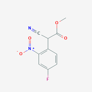 molecular formula C10H7FN2O4 B1401270 Methyl 2-cyano-2-(4-fluoro-2-nitrophenyl)acetate CAS No. 1381944-42-8