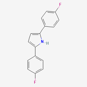 molecular formula C16H11F2N B14012704 2,5-Bis(4-fluorophenyl)-1H-pyrrole 