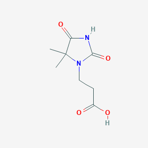 molecular formula C8H12N2O4 B1401274 3-(5,5-Dimethyl-2,4-dioxoimidazolidin-1-yl)propanoic acid CAS No. 1415719-25-3