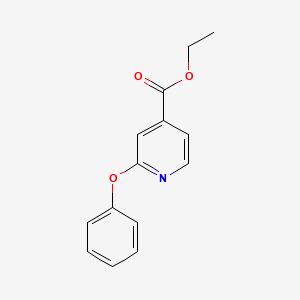 molecular formula C14H13NO3 B14012742 Ethyl 2-phenoxyisonicotinate 