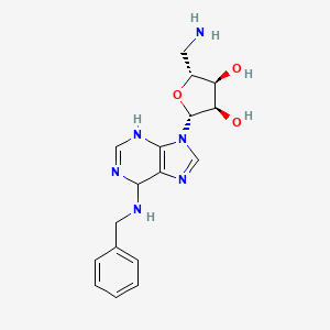 (2R,3S,4R,5R)-2-(Aminomethyl)-5-(6-(benzylamino)-1H-purin-9(6H)-yl)tetrahydrofuran-3,4-diol