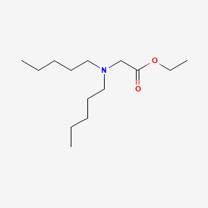 molecular formula C14H29NO2 B14012772 N,N-Dipentylglycine ethyl ester CAS No. 2644-26-0