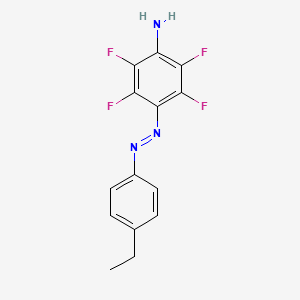 molecular formula C14H11F4N3 B14012786 4-[(e)-(4-Ethylphenyl)diazenyl]-2,3,5,6-tetrafluoroaniline CAS No. 22955-61-9