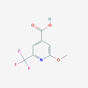 molecular formula C8H6F3NO3 B1401279 2-Methoxy-6-(trifluoromethyl)isonicotinic acid CAS No. 1227581-20-5