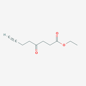 molecular formula C10H14O3 B14012846 Ethyl 4-oxooct-7-ynoate 