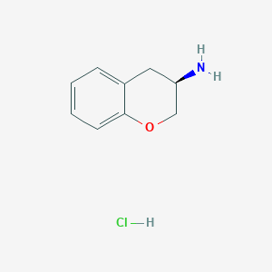 molecular formula C9H12ClNO B1401286 (R)-chroman-3-amine hydrochloride CAS No. 59108-53-1