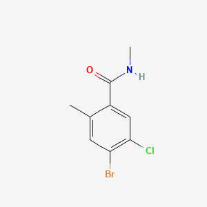 molecular formula C9H9BrClNO B14012871 4-Bromo-5-chloro-N,2-dimethylbenzamide 