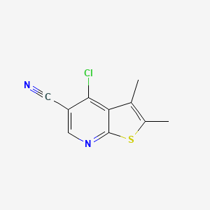 molecular formula C10H7ClN2S B14012894 4-Chloro-2,3-dimethylthieno[2,3-b]pyridine-5-carbonitrile 