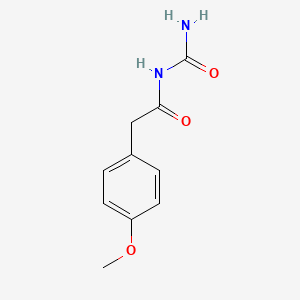 molecular formula C10H12N2O3 B14012909 Benzeneacetamide,N-(aminocarbonyl)-4-methoxy- CAS No. 24076-26-4