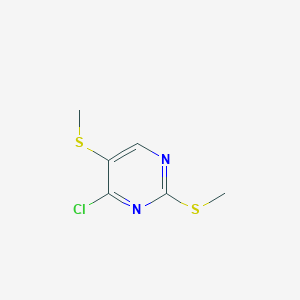 molecular formula C6H7ClN2S2 B14012936 4-Chloro-2,5-bis(methylsulfanyl)pyrimidine CAS No. 6944-12-3