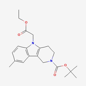tert-Butyl 5-(2-ethoxy-2-oxoethyl)-8-methyl-1,3,4,5-tetrahydro-2H-pyrido[4,3-b]indole-2-carboxylate