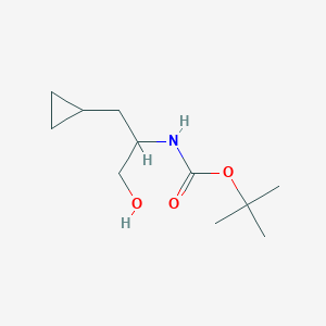 molecular formula C11H21NO3 B1401301 tert-butyl N-(1-cyclopropyl-3-hydroxypropan-2-yl)carbamate CAS No. 1822763-95-0