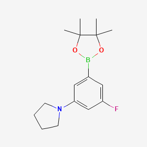 1-(3-Fluoro-5-(4,4,5,5-tetramethyl-1,3,2-dioxaborolan-2-yl)phenyl)pyrrolidine