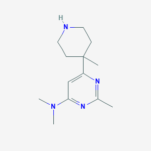 N,N,2-trimethyl-6-(4-methylpiperidin-4-yl)pyrimidin-4-amine