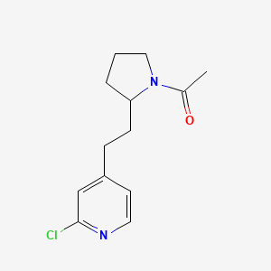1-[2-[2-(2-Chloropyridin-4-yl)ethyl]pyrrolidin-1-yl]ethanone
