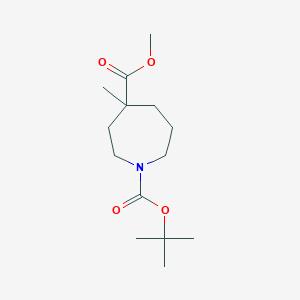 molecular formula C14H25NO4 B14013133 1-(tert-Butyl) 4-methyl 4-methylazepane-1,4-dicarboxylate 