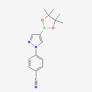 4-(4-(4,4,5,5-Tetramethyl-1,3,2-dioxaborolan-2-yl)-1H-pyrazol-1-yl)benzonitrile