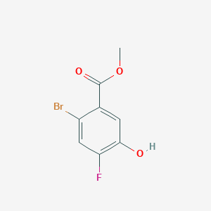 molecular formula C8H6BrFO3 B1401320 Methyl 2-bromo-4-fluoro-5-hydroxybenzoate CAS No. 1357147-45-5