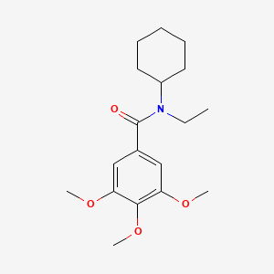 molecular formula C18H27NO4 B14013200 N-Cyclohexyl-N-ethyl-3,4,5-trimethoxy-benzamide CAS No. 36650-25-6
