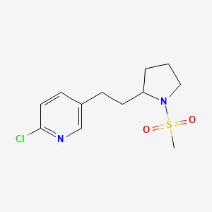 2-Chloro-5-[2-(1-methanesulfonyl-pyrrolidin-2-yl)-ethyl]-pyridine