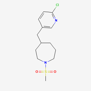 4-((6-Chloropyridin-3-yl)methyl)-1-(methylsulfonyl)azepane
