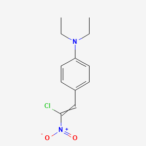 molecular formula C12H15ClN2O2 B14013229 N1,N1-diethyl-4-(2-chloro-2-nitrovinyl)aniline 