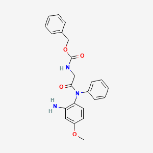 molecular formula C23H23N3O4 B1401323 Benzyl (2-((2-amino-4-methoxyphenyl)(phenyl)amino)-2-oxoethyl)carbamate CAS No. 1381947-84-7